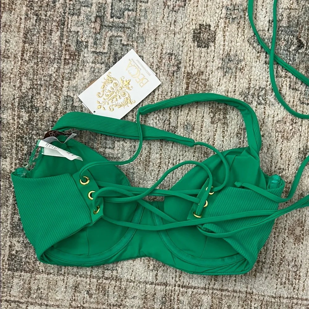 NWT BECCA Modern Edge Underwire Bikini in Verde - Picture 11 of 11